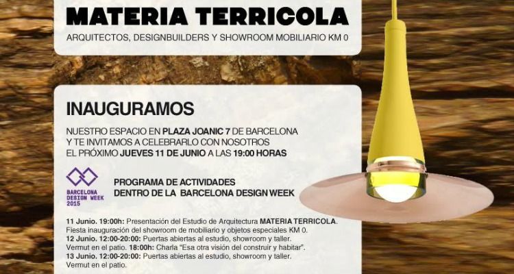 Barcelona design week 2015 materia terrícola